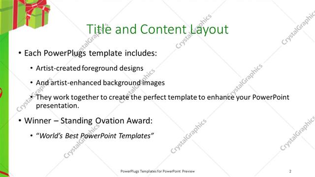 Title and Content presentation slide layout