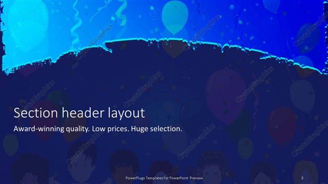 Section Header presentation slide layout