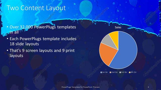 Two Content presentation slide layout