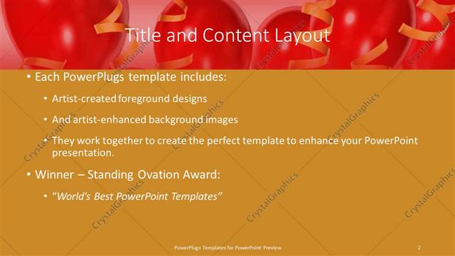 Title and Content presentation slide layout