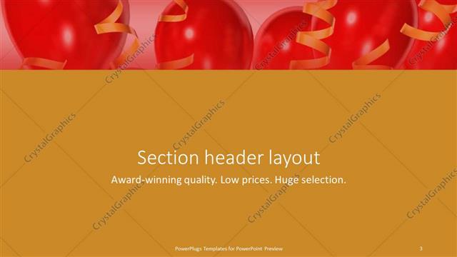 Section Header presentation slide layout