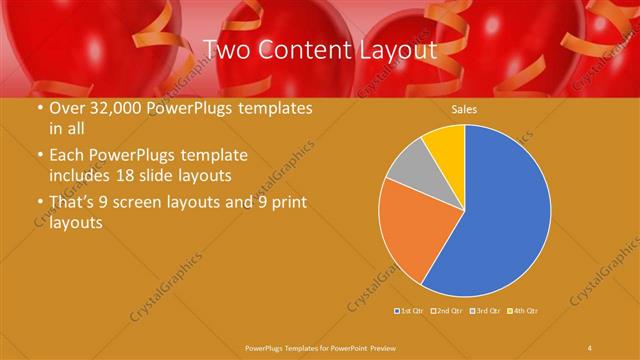 Two Content presentation slide layout