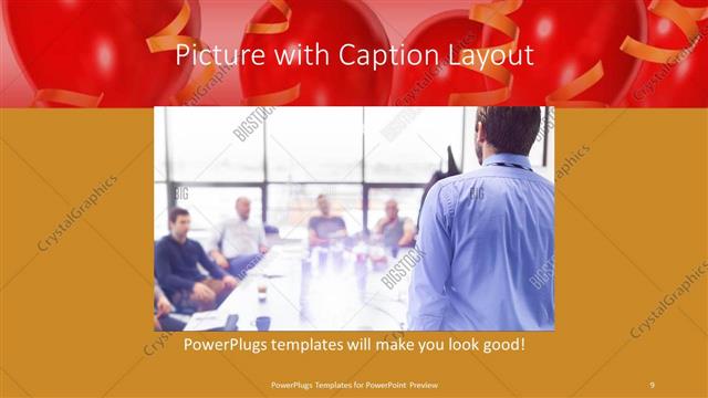Picture with Caption presentation slide layout