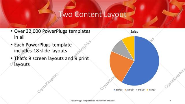 Two Content presentation slide layout