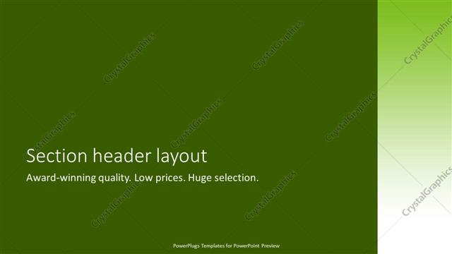 Section Header presentation slide layout