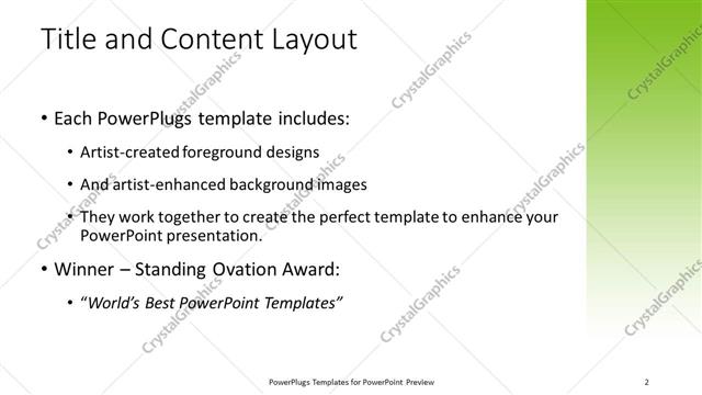 Title and Content presentation slide layout