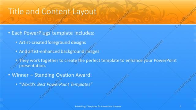 Title and Content presentation slide layout