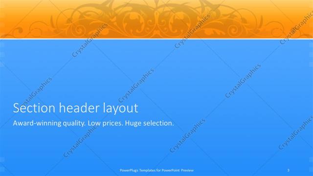 Section Header presentation slide layout