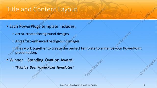 Title and Content presentation slide layout