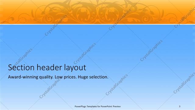 Section Header presentation slide layout