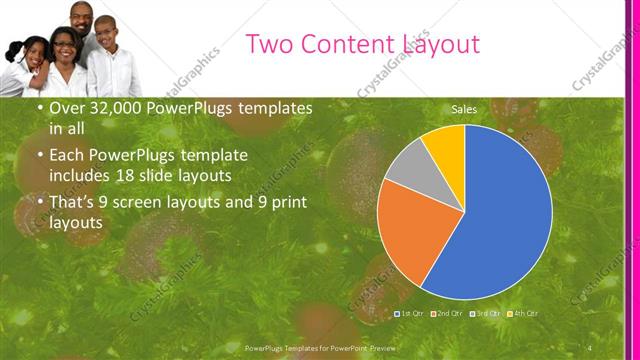 Two Content presentation slide layout