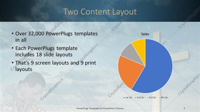 Two Content presentation slide layout