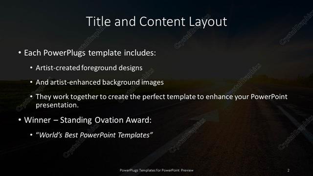 Title and Content presentation slide layout