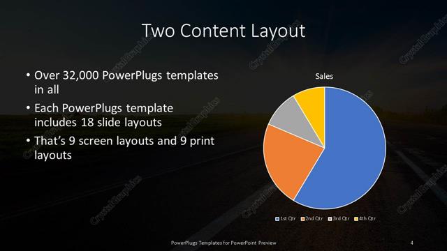 Two Content presentation slide layout