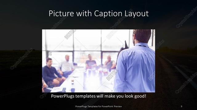 Picture with Caption presentation slide layout