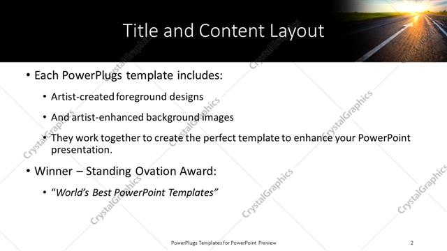 Title and Content presentation slide layout