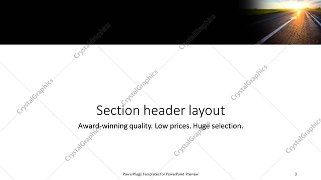 Section Header presentation slide layout