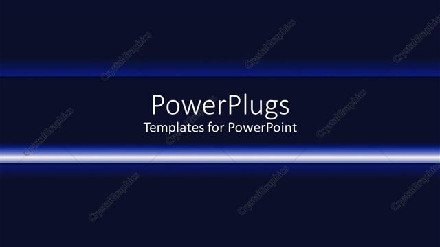  Presentation with flat - Black background and a blue flat line