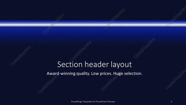 Section Header presentation slide layout