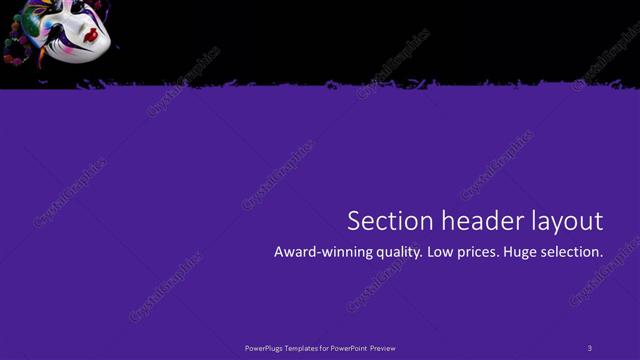 Section Header presentation slide layout