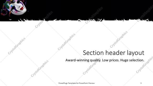 Section Header presentation slide layout