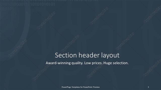 Section Header presentation slide layout