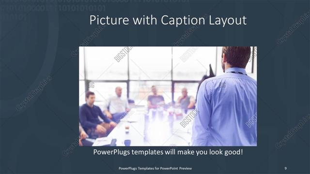 Picture with Caption presentation slide layout