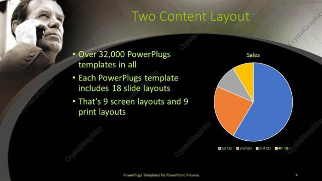 Two Content presentation slide layout