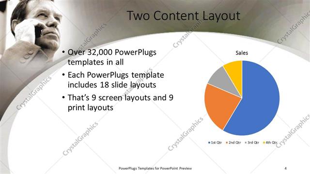 Two Content presentation slide layout