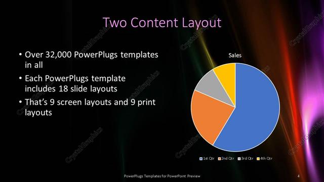 Two Content presentation slide layout