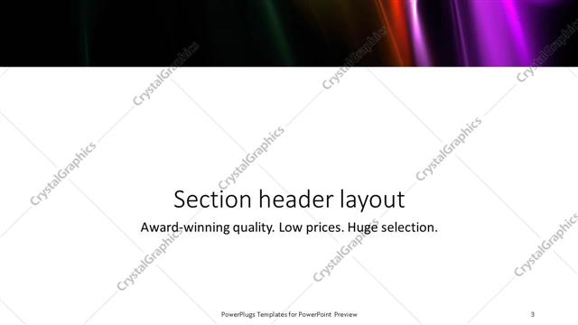 Section Header presentation slide layout