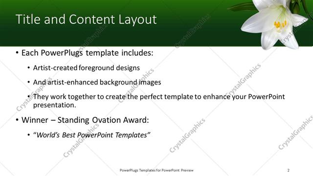 Title and Content presentation slide layout