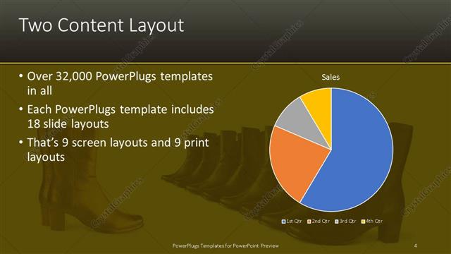 Two Content presentation slide layout