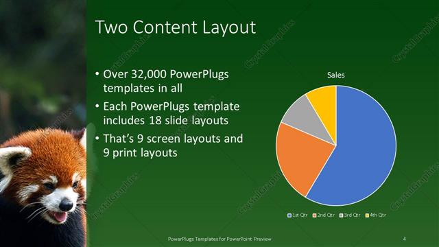Two Content presentation slide layout