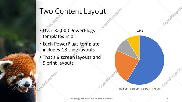 Two Content presentation slide layout