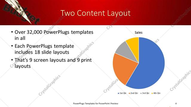 Two Content presentation slide layout