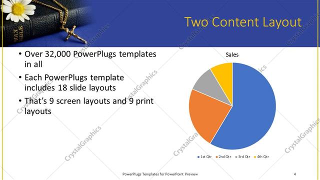 Two Content presentation slide layout