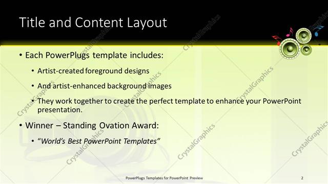 Title and Content presentation slide layout