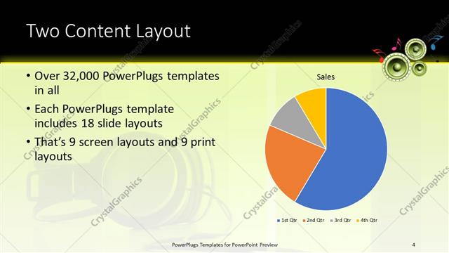 Two Content presentation slide layout