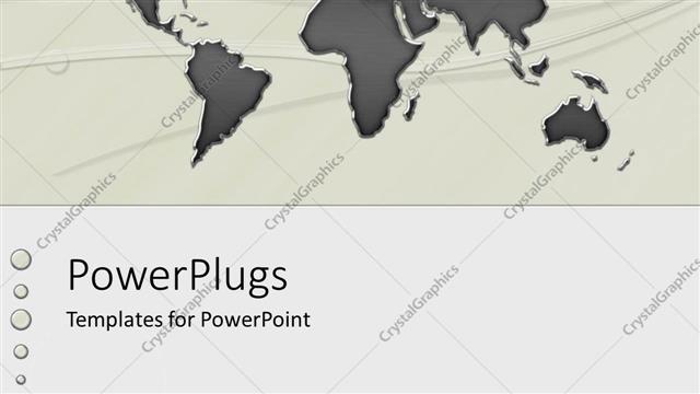  Presentation with map - Black colored map on a solid ash colored background