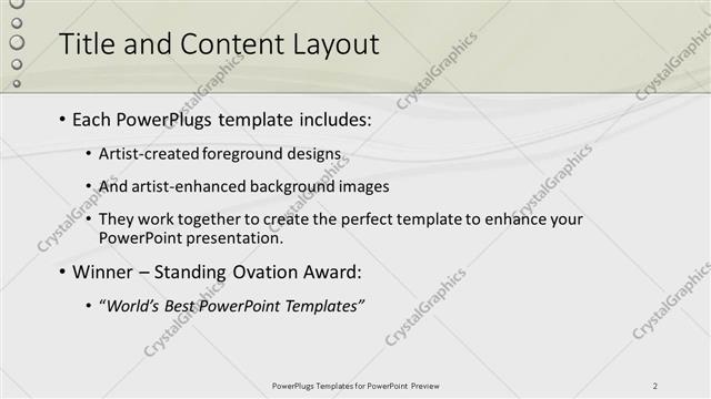 Title and Content presentation slide layout