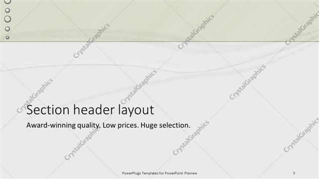 Section Header presentation slide layout