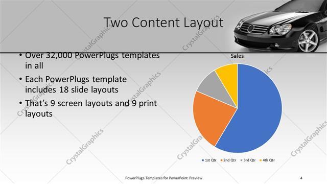 Two Content presentation slide layout