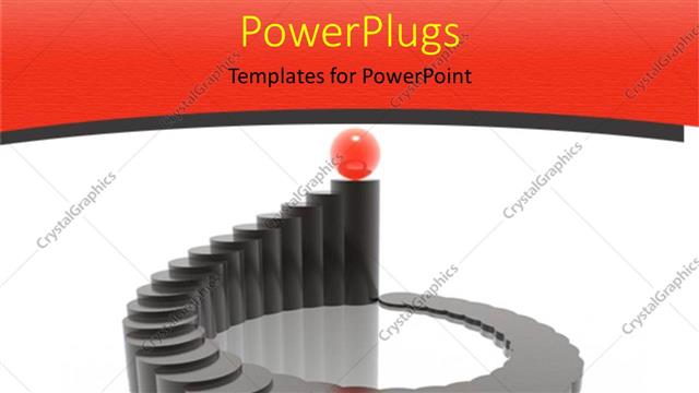  Presentation with harmony - Black colored three dimensional harmony chat with red ball sitting on top