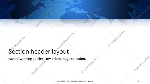 Section Header presentation slide layout