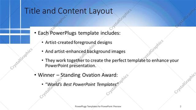 Title and Content presentation slide layout