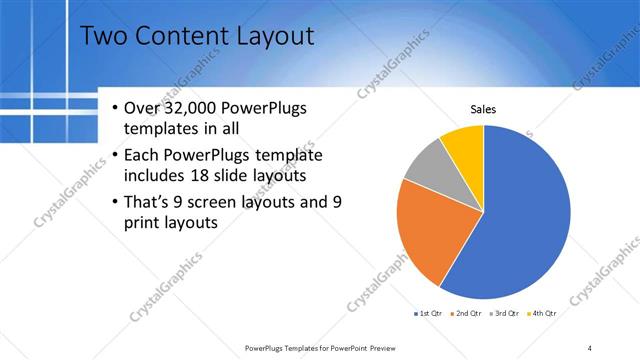 Two Content presentation slide layout