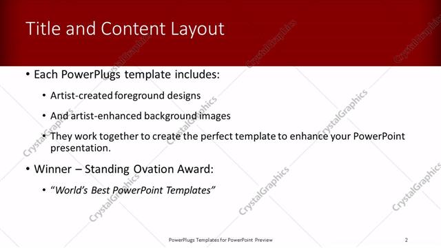 Title and Content presentation slide layout
