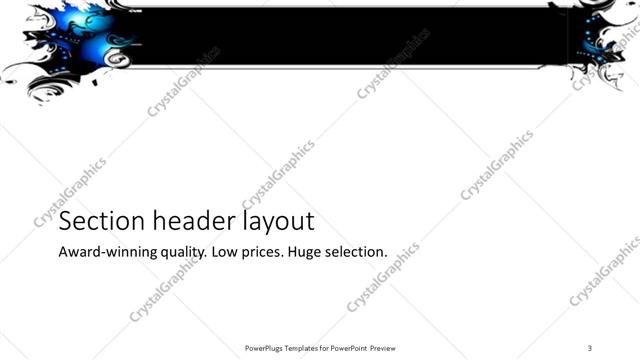 Section Header presentation slide layout