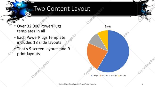 Two Content presentation slide layout